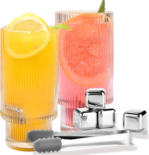 Ribbed Glassware Set