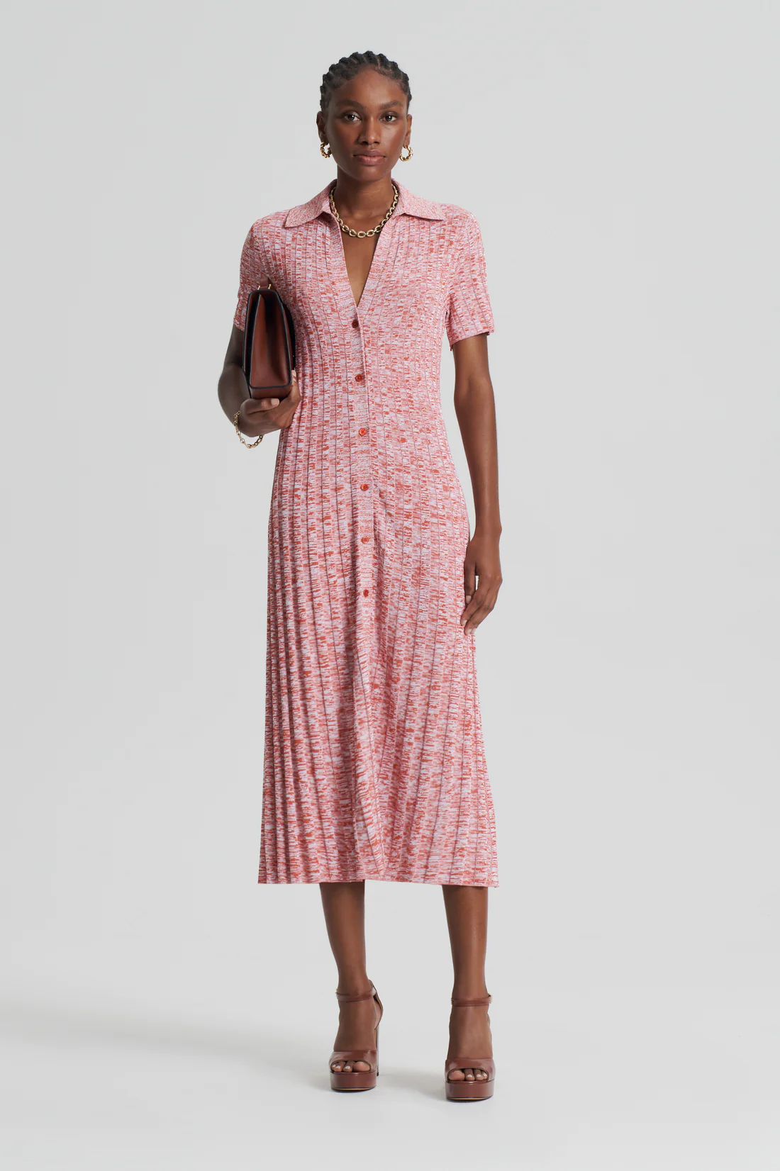 Vacation dress Pleated Rib Placket Dress 14 by Scanlan Theodore