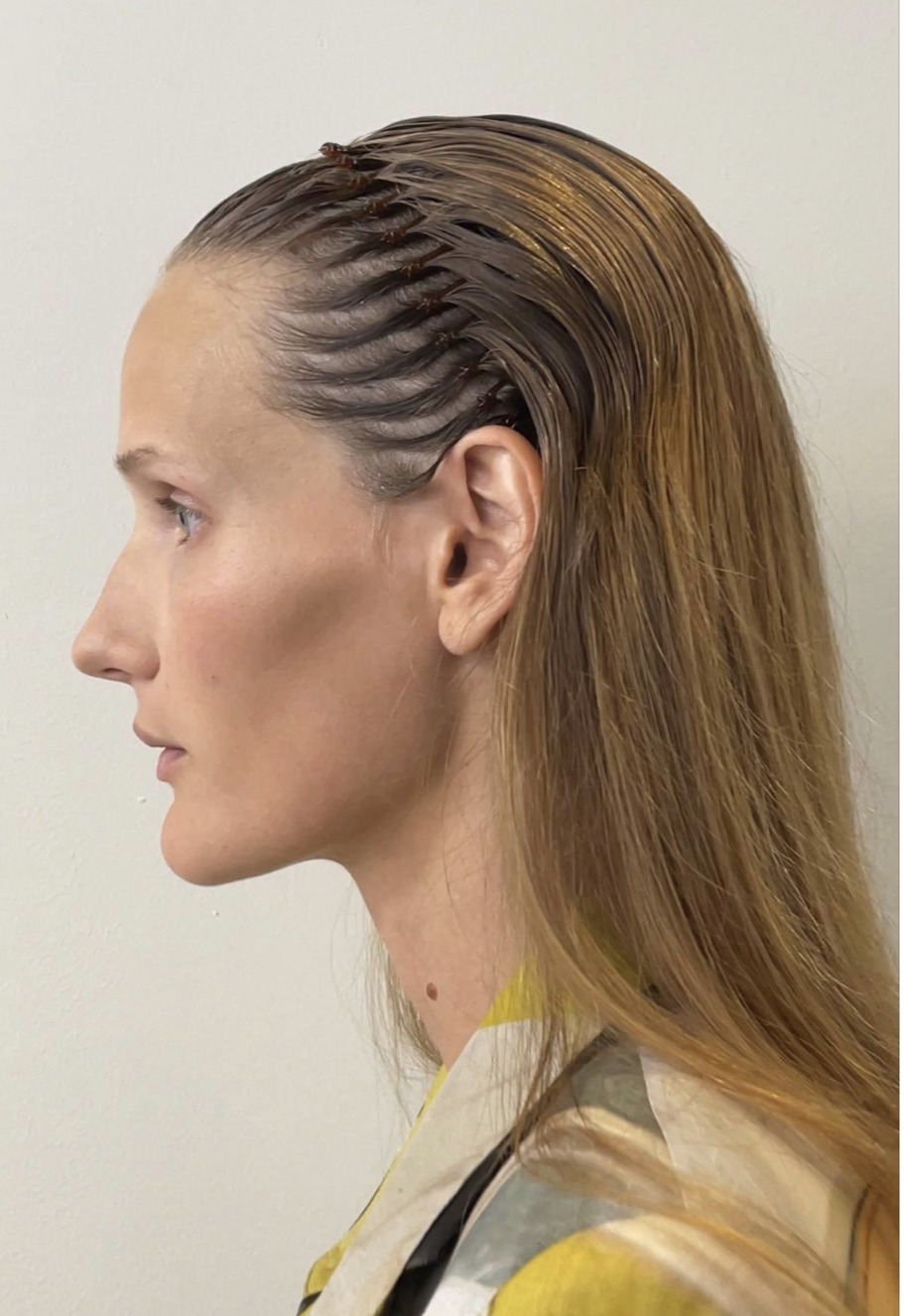 Combed Headband look for the Helmut Lang SS’24 show