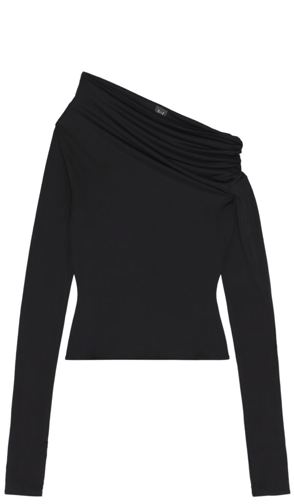 Matte Jersey Drape Shoulder Top from the Helsa Country Side Collection